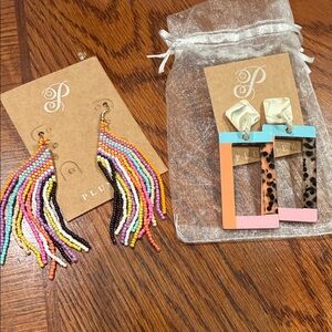 Beaded Fringe Earrings - Multicolor